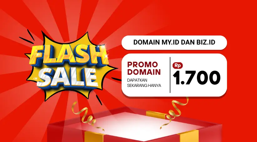 Flash Sale Domain .my.id dan .biz.id cuma Rp1.700